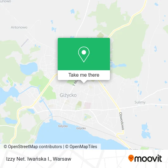 Карта Izzy Net. Iwańska I.