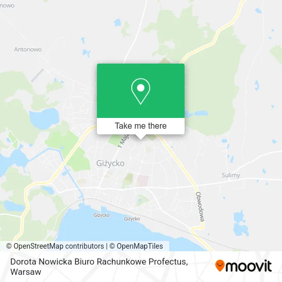 Карта Dorota Nowicka Biuro Rachunkowe Profectus
