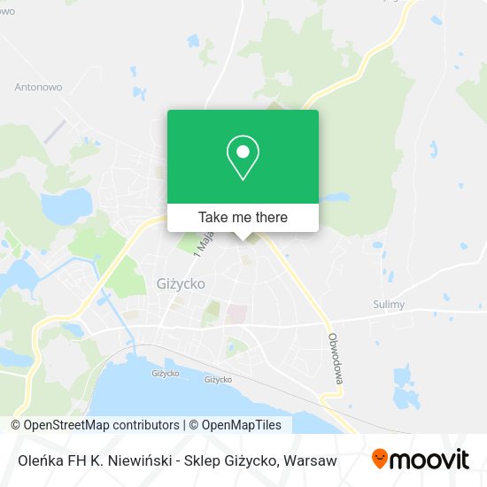 Oleńka FH K. Niewiński - Sklep Giżycko map