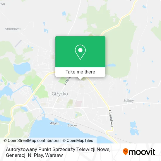 Карта Autoryzowany Punkt Sprzedaży Telewizji Nowej Generacji N: Play