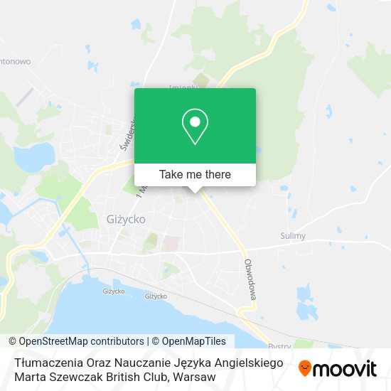 Tłumaczenia Oraz Nauczanie Języka Angielskiego Marta Szewczak British Club map