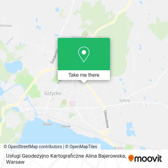 Карта Usługi Geodezyjno Kartograficzne Alina Bajerowska