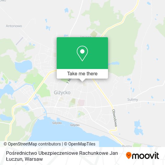 Pośrednictwo Ubezpieczeniowe Rachunkowe Jan Łuczun map