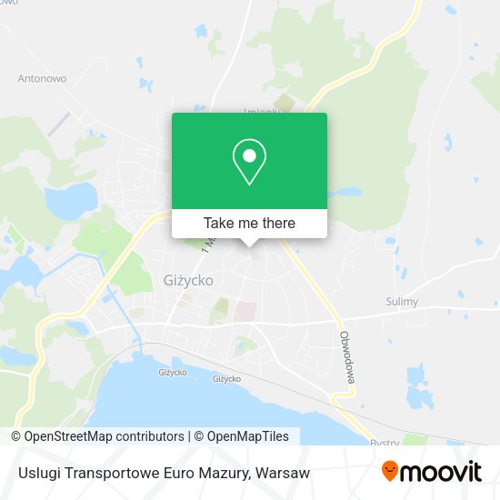 Uslugi Transportowe Euro Mazury map