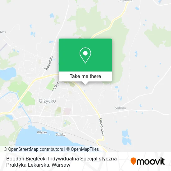 Карта Bogdan Bieglecki Indywidualna Specjalistyczna Praktyka Lekarska