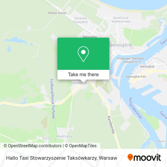 Hallo Taxi Stowarzyszenie Taksówkarzy map