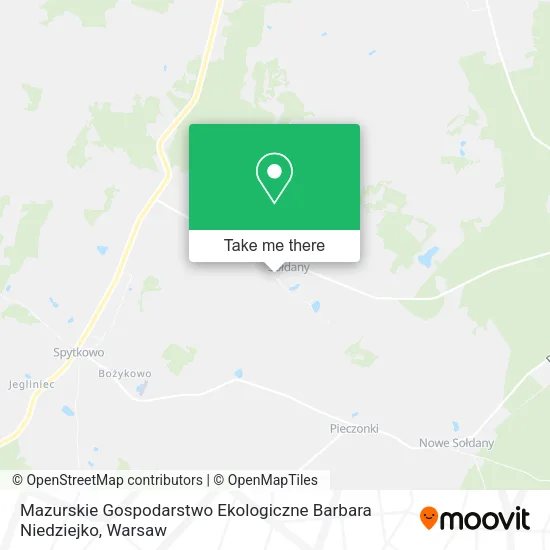 Карта Mazurskie Gospodarstwo Ekologiczne Barbara Niedziejko