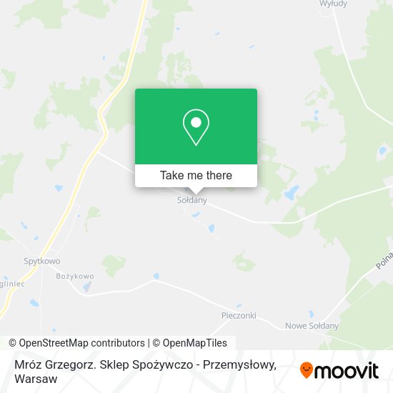 Mróz Grzegorz. Sklep Spożywczo - Przemysłowy map