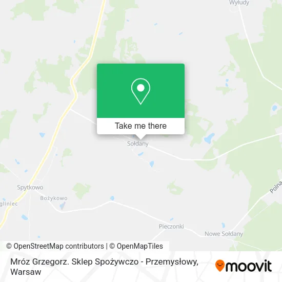 Карта Mróz Grzegorz. Sklep Spożywczo - Przemysłowy
