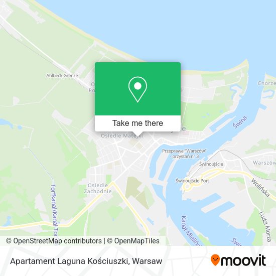 Apartament Laguna Kościuszki map