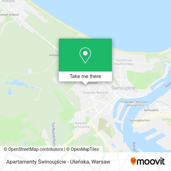 Apartamenty Świnoujście - Ułańska map