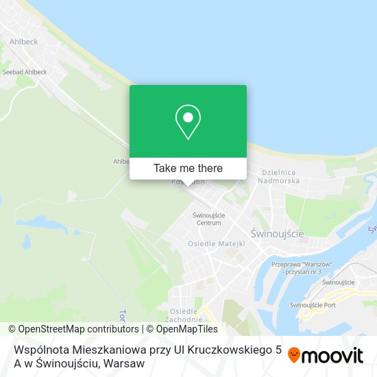 Wspólnota Mieszkaniowa przy Ul Kruczkowskiego 5 A w Świnoujściu map