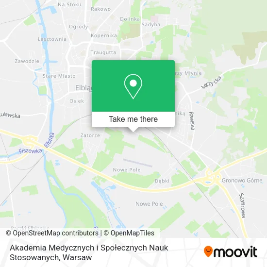 Карта Akademia Medycznych i Społecznych Nauk Stosowanych