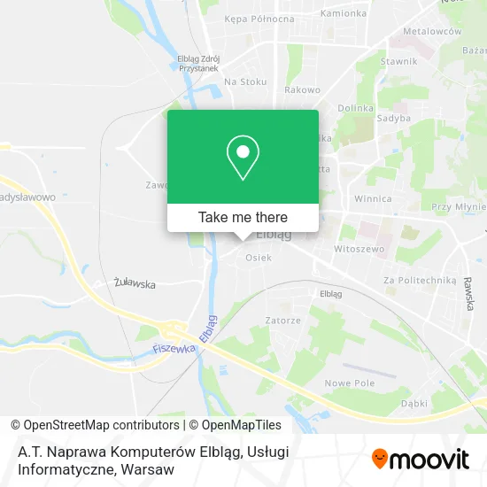 A.T. Naprawa Komputerów Elbląg, Usługi Informatyczne map