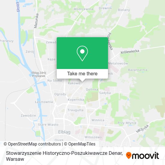 Stowarzyszenie Historyczno-Poszukiwawcze Denar map