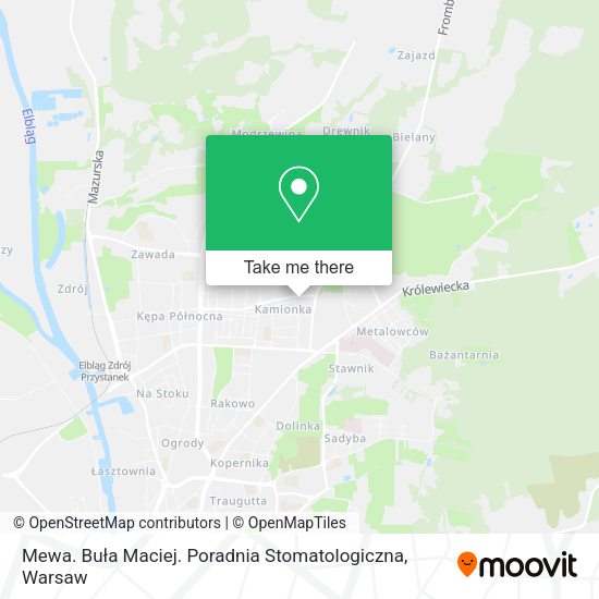 Mewa. Buła Maciej. Poradnia Stomatologiczna map