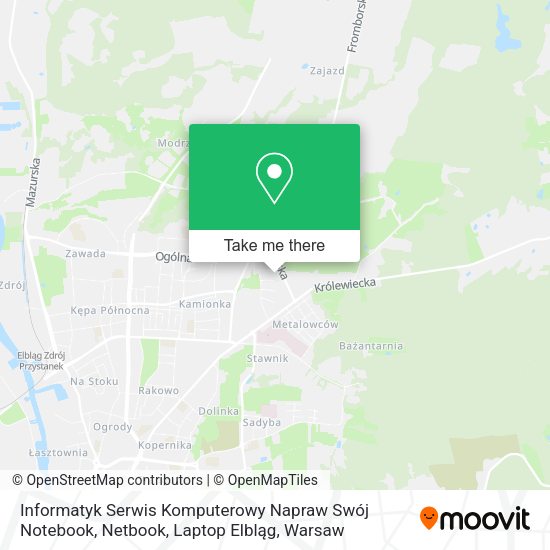 Informatyk Serwis Komputerowy Napraw Swój Notebook, Netbook, Laptop Elbląg map