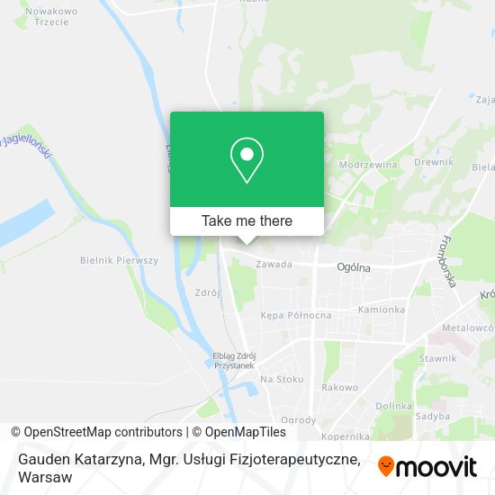 Gauden Katarzyna, Mgr. Usługi Fizjoterapeutyczne map