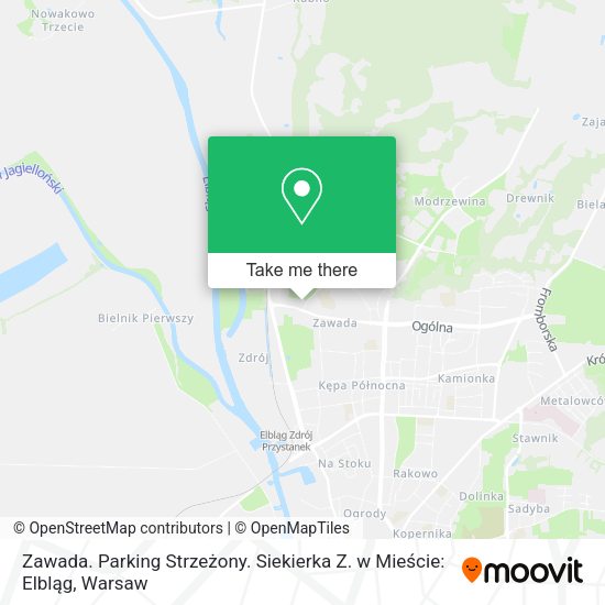 Zawada. Parking Strzeżony. Siekierka Z. w Mieście: Elbląg map