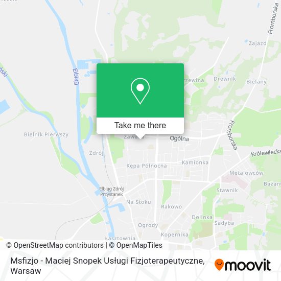 Msfizjo - Maciej Snopek Usługi Fizjoterapeutyczne map