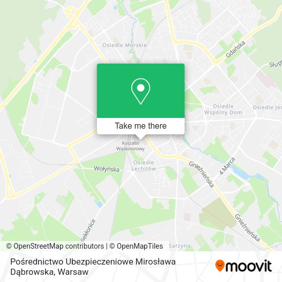 Pośrednictwo Ubezpieczeniowe Mirosława Dąbrowska map