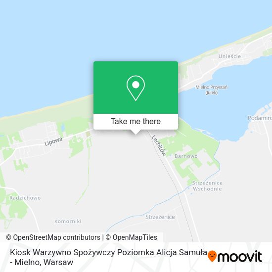 Kiosk Warzywno Spożywczy Poziomka Alicja Samuła - Mielno map