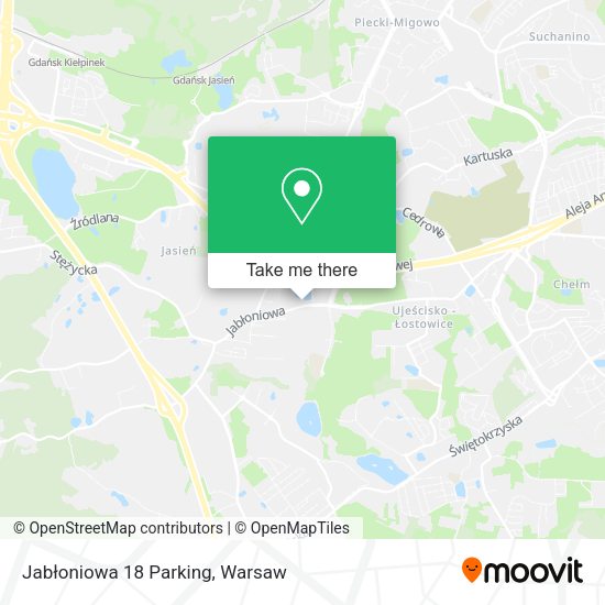 Jabłoniowa 18 Parking map