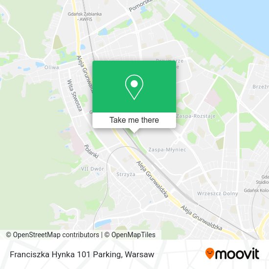 Franciszka Hynka 101 Parking map