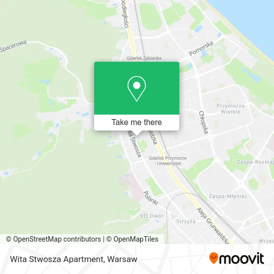 Wita Stwosza Apartment map