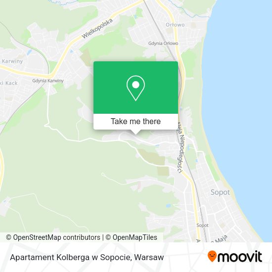 Apartament Kolberga w Sopocie map