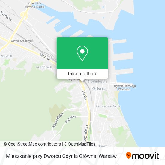 Mieszkanie przy Dworcu Gdynia Główna map