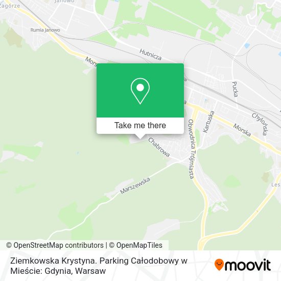 Ziemkowska Krystyna. Parking Całodobowy w Mieście: Gdynia map