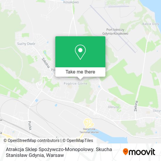 Atrakcja Sklep Spożywczo-Monopolowy. Skucha Stanisław Gdynia map