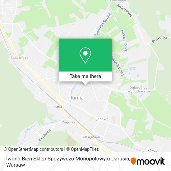 Iwona Bień Sklep Spożywczo Monopolowy u Darusia map