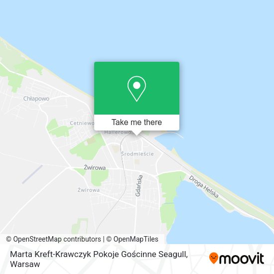 Marta Kreft-Krawczyk Pokoje Gościnne Seagull map