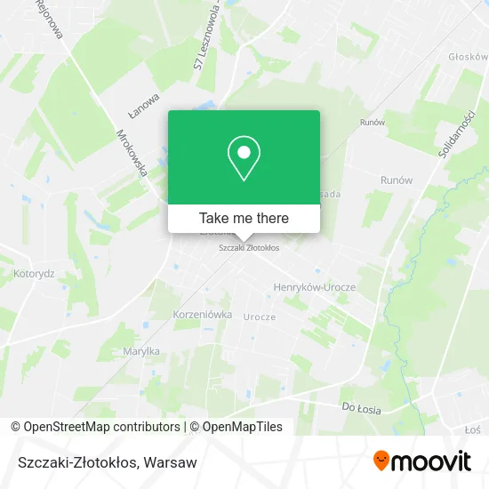 Szczaki-Złotokłos map