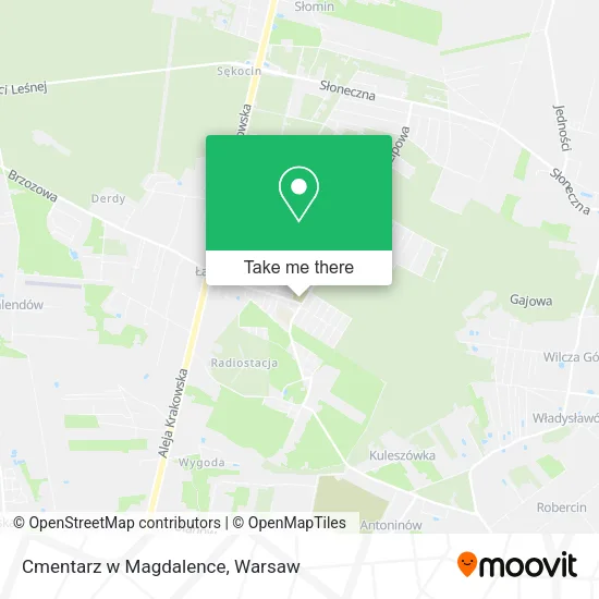 Cmentarz w Magdalence map