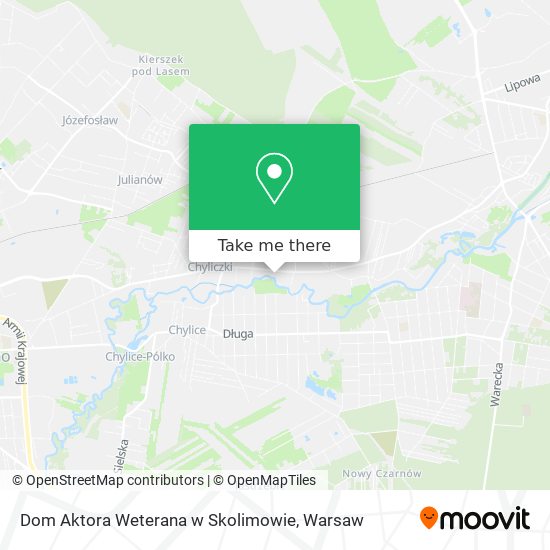 Dom Aktora Weterana w Skolimowie map