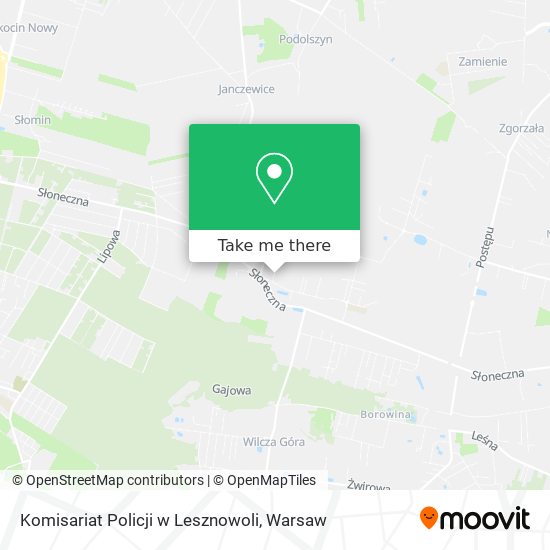 Komisariat Policji w Lesznowoli map