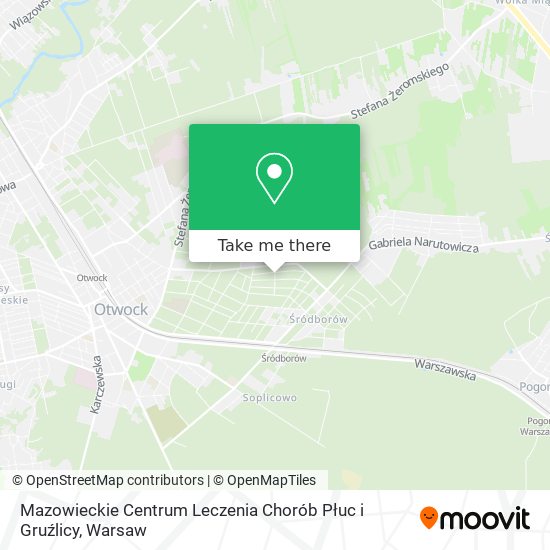 Mazowieckie Centrum Leczenia Chorób Płuc i Gruźlicy map