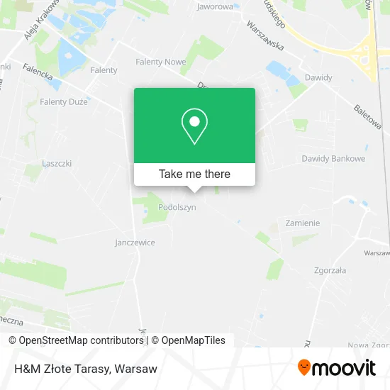 H&M Złote Tarasy map