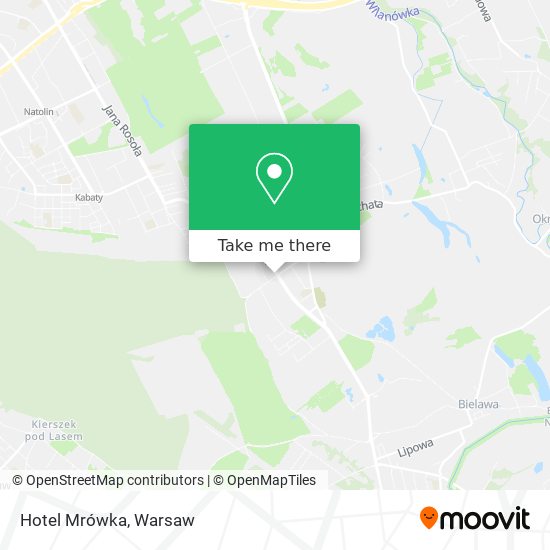 Hotel Mrówka map