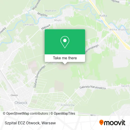 Szpital ECZ Otwock map