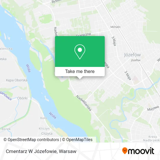 Cmentarz W Józefowie map
