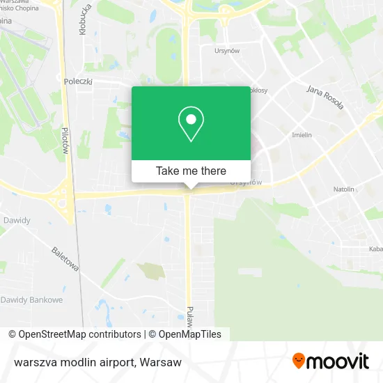 Карта warszva modlin airport