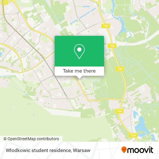 Włodkowic student residence map