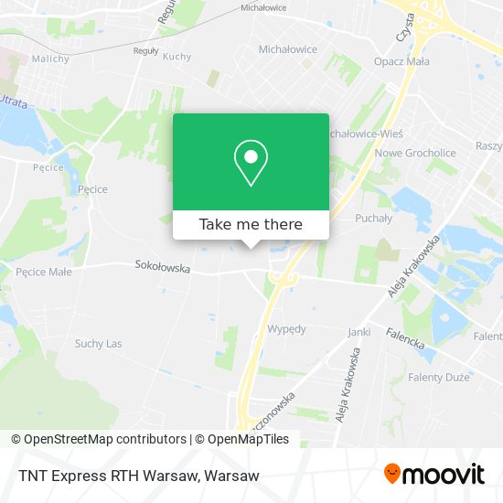 TNT Express RTH Warsaw map