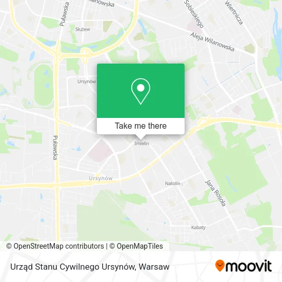 Urząd Stanu Cywilnego Ursynów map