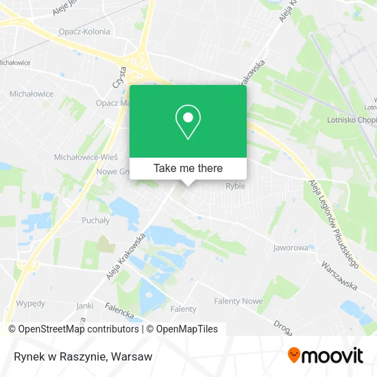 Rynek w Raszynie map