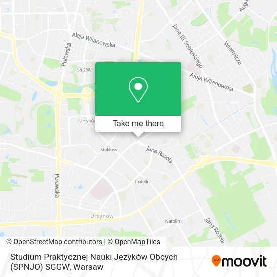 Studium Praktycznej Nauki Języków Obcych (SPNJO) SGGW map